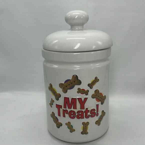 Xpres Ceramic Dog Treat Canister - Picture 1 of 8